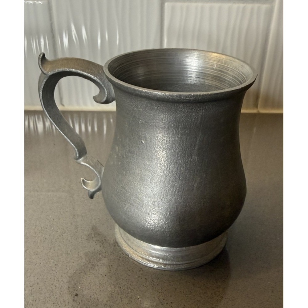VTG Pewter Tankard Mug Marked Crowned ITR Shield Touchmark 4.5" Beer Stein MCM